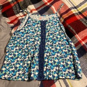 blue floral justice shirt